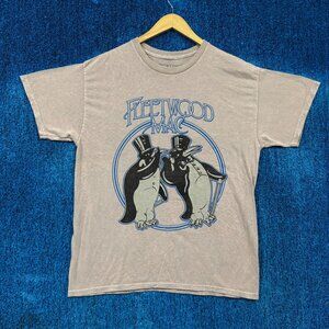 Fleetwood Mac Penguins Rock Tan T-Shirt Size Large